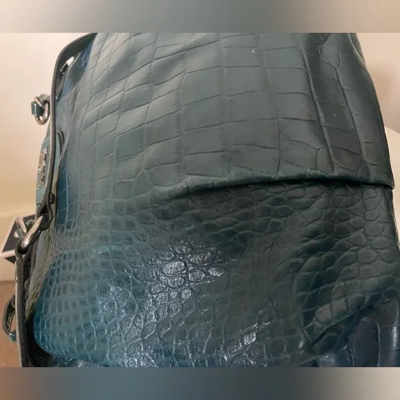 Coach Madison Embossed Croc Sophia Satchel - Picture 10 of 14